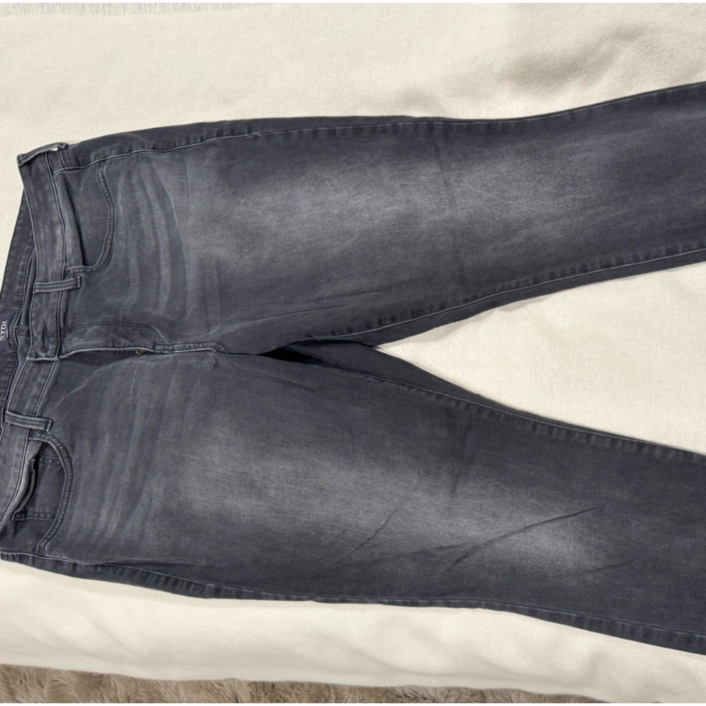 NYDJ sz 14- no labels, stretch, grey color- front zipper Ami Skinny-EUC